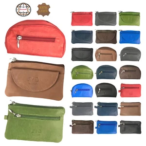 Echt Leder Schlüsseltasche Herren Damen Auto Schlüssel Mappe Etui Geld Börse - Bild 1 von 27