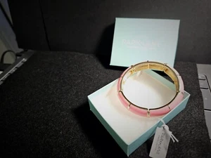NEW Park Lane Jewelry "Bloom" Stretchy Bracelet Pink Enamel Goldtone - Picture 1 of 5