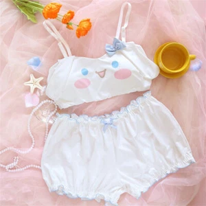 Cinnamoroll Non-wire Bandeau Bra Panties Suit Girls Cute Tube Top Underpants Set - Picture 1 of 21