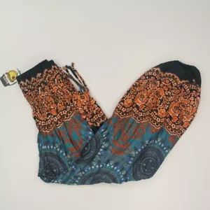 Lanna Clothes Design Women's Harem Pants Size Medium Multicolor Hippie Boho NWT - Picture 1 of 9