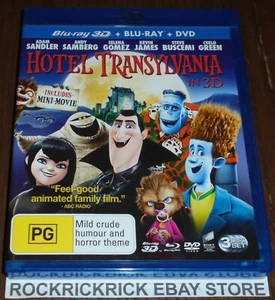 HOTEL TRANSYLVANIA IN 3D BLU-RAY, BLU-RAY 3D & DVD (3 DISC SET) REGION A,B,C - Picture 1 of 2