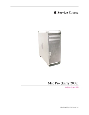 Apple Mac Pro Early 2008 Technician Guide Service Manual - Image 1 of 4