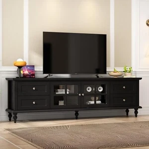 Modern TV Stand for TVs up to 75" Entertainment Center Console Table w Doors - Picture 1 of 7