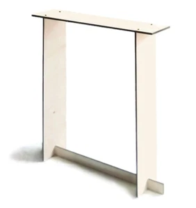 Elegant Slim Laser Cut Wood Narrow Console Table Sleek Design No Lower Storage - Picture 1 of 7