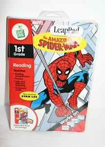 Marvel LEAPPAD Spider-Man 1st Grade Reading Narrated by Stan Lee Book Cartridge - Picture 1 of 3