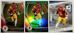 🔥AMON-RA ST. BROWN 2021 Prizm Draft Picks BASE, GREEN PRIZM & PRESTIGE RC HOT🔥 - Picture 1 of 2