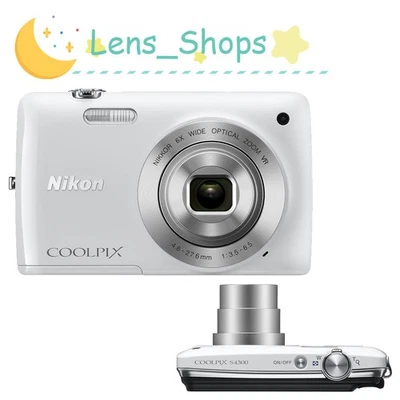 Nikon COOLPIX S4300 Digital Camera White 16MP 6x Optical Zoom Smile Detection - Image 1 of 4