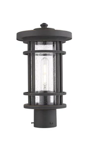 Jordan 1-Light Outdoor Post Mount Fixture Light In Oil Rubbed Bronze - Picture 1 of 1