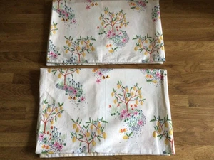 2 Pillowcases Made W/ Cath Kidston Lemon Trees & Bold Stripe Percale Fabric New - Picture 1 of 10