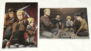 Attack on Titan 2 Set Clear File B5 7x10in Japanese Anime Shonen Magazine - Picture 1 of 7