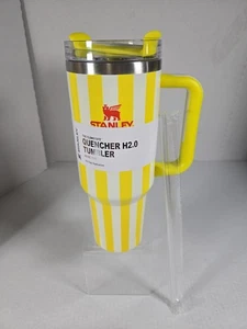 Bicchiere isolato Yellow Cabana Stripe Oasis 40 oz nuovo con scatola - Foto 1 di 7