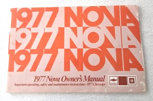 ****** 1977 Genuine Chevy Nova Owners Operator Manual Chevrolet 460246 GM 77 OEM - Bild 1 von 2
