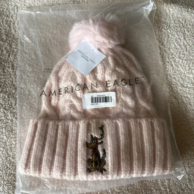 American Eagle AE X The Grinch Cable-Knit Beanie Hat ~ Winter Holidays Max Dog - Image 1 of 4