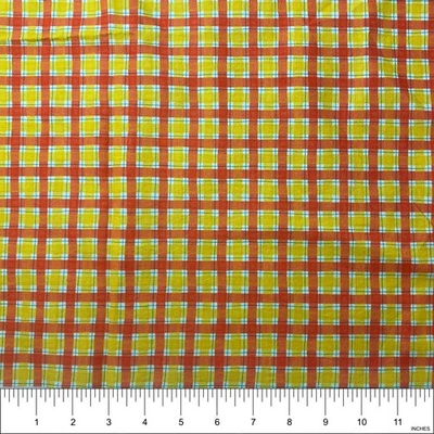Fresh Squeezed Orange Plaid by Sandy Gervais Moda Fabric Quilt, Sew | one yard - Image 1 of 2
