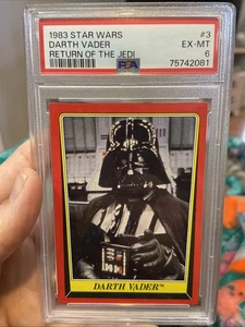 1983 Star Wars Topps Return of the Jedi: Darth Vader #3 PSA EX-MT 6 - Picture 1 of 2