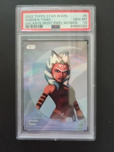 2022 TOPPS STAR WARS THE GALAXYS MOST POWERFUL WOMEN #5 AHSOKA TANO PSA 10 - Picture 1 of 1