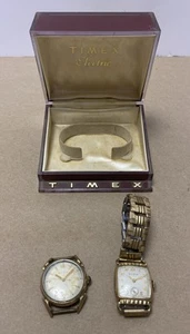 Two Vintage Bulova Watches + Timex Electric Case - PARTS OR REPAIR  - Picture 1 of 22