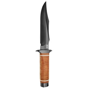 Fodero in pelle SOG Super Bowie 7,5" nero TiNi lama fissa manici - Foto 1 di 5