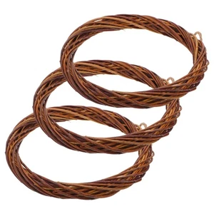  Mini guirnalda de ratán de vid 3 piezas - forma de corona de ramita de 20 cm - mini rama artesanal - Imagen 1 de 9