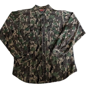 Vintage Winchester Shirt Mens Large Trebark Camouflage Camo Hunting 90s USA Made - Picture 1 of 19
