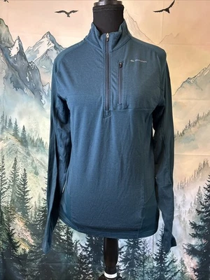 Женский шерстяной пуловер Quechua размер Small 1/4 на молнии бирюзовый - Изображение 1 из 4