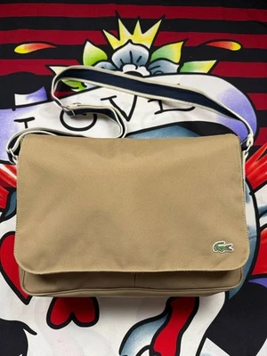 Lacoste messenger shoulder bag in beige Size OS - Image 1 of 4