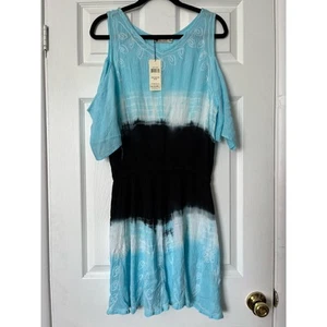 Young USA Embroidered Tie-Dye Dress - One Size - Picture 1 of 6
