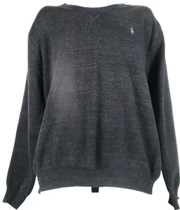 Polo Ralph Lauren Maglione Uomo XXL Nero Heather Felpa Girocollo Pony - Foto 1 di 10