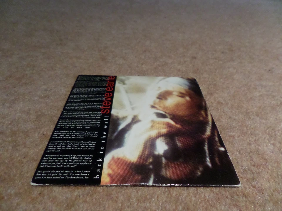 CD SINGLE - STEVE EARLE - BACK TO THE WALL - Image 1 of 2