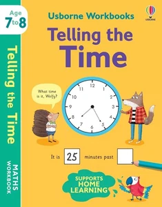 Usborne Workbooks Telling the Time 7-8 by Holly Bathie Paperback Book - Picture 1 of 1