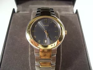 AUTÉNTICO RELOJ GUCCI PARA HOMBRE 8905M BICO GRIS CARBÓN/BRAC DOS TONOS - Imagen 1 de 9