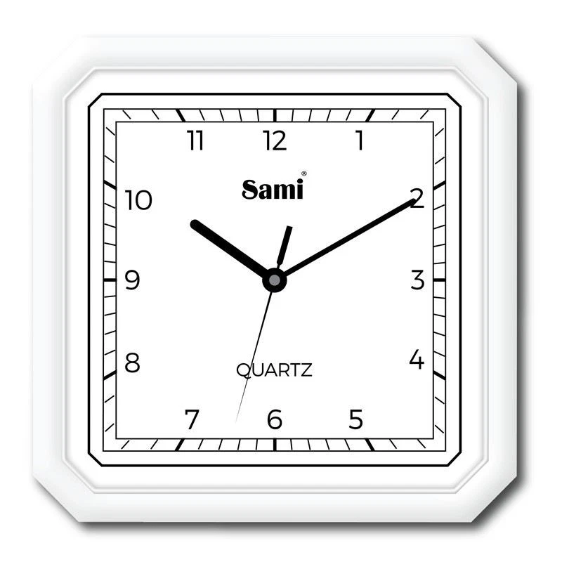 Reloj De Pared - Diseño Clasico Cuadrado - Dimensiones 28 x 28 cm  - Silencioso - Imagen 1 de 1