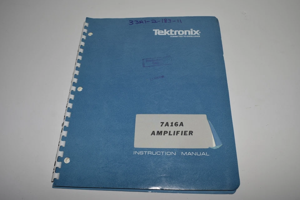 TEKTRONIX 7A16A AMPLIFIER INSTRUCTION MANUAL (BOOK 393) - Image 1 of 1