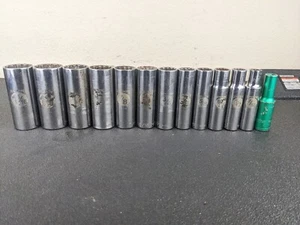 #ax698 Armstrong SAE 1/2 Drive Deep Socket Set  GMTK - Picture 1 of 24