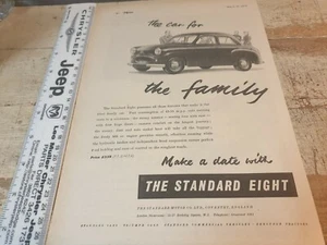 1954 STANDARD 8 EIGHT Original Sales Advert - Imagen 1 de 1