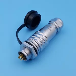 1Set SF12 Metal 5 Pin Waterproof IP67 Push-Pull Aviation Plug Cable Connector - Picture 1 of 6