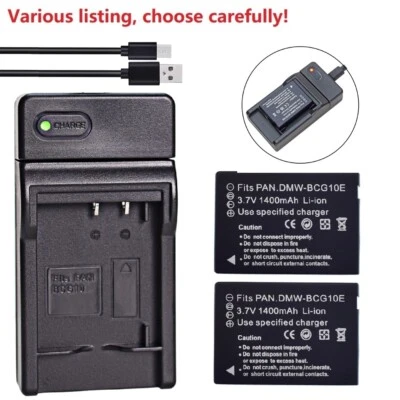 Battery or charger For DMW-BCG10 Panasonic Lumix DMC-TZ18 DMC-TZ19 DMC-TZ20 TZ22 - Image 1 of 4