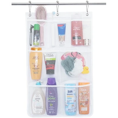 Lifewit Mesh Shower Caddy, 7 Pockets Hanging Shower Organizer, White - Image 1 of 4