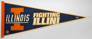 Vintage WinCraft Sports Illinois Fighting Illini Pennant 30” University Flag USA - Picture 1 of 10