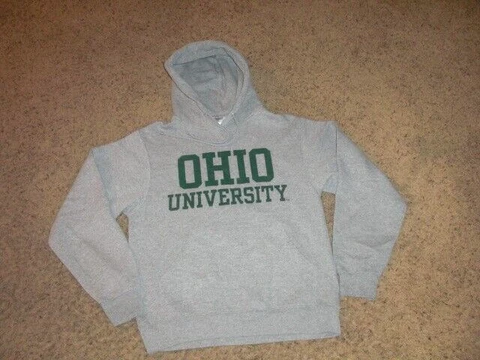 OHIO UNIVERSITY gray Jerzees Hoodie Sweatshirt Women's Small Cover