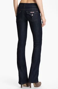 NUEVO CON ETIQUETAS HUDSON FINCH Signature Bota Corte Jeans 25 TOTALMENTE NUEVO AZUL OSCURO DENIM - W170DGC - Imagen 1 de 3