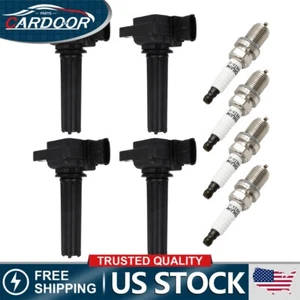 4pcs Ignition Coil & Spark Plug Fits 2004-2011 Saab 9-3 2.0L L4 UF526 - Picture 1 of 11