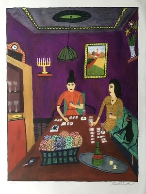 Eduard Odenthal Farblithographie Naive Kunst nummeriert 157/200 signiert - Bild 1 von 4