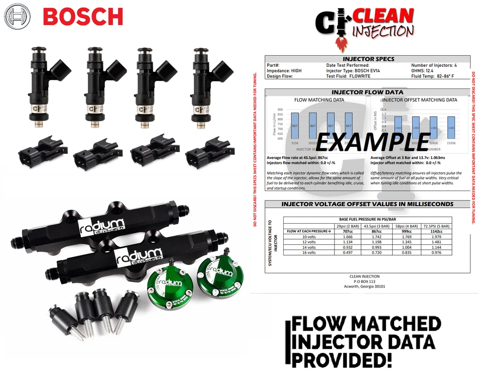 Ajuste Subaru Forester XT Legacy GT Outback Bosch 1000cc inyectores de combustible carril de radio Foto 1 de 1