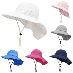 Boys Girls Sun Hat Children Kids Summer Beach Bucket Cap UV Protection Hat - Picture 1 of 39