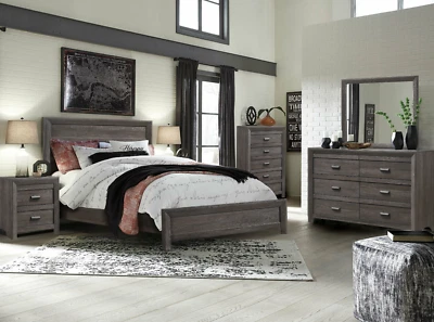 NEW Gray 5PC Queen King Twin Full Bedroom Set Modern Rustic Furniture B/D/M/N/C - Image 1 of 4