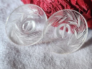Duo bouton ancien lucite plexis épis de blé à pied  2,6 cm ref 1038 - Picture 1 of 4