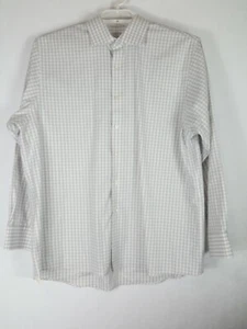 Michael Kors Gingham Button Front Shirt Men L/S Collar Non-Iron Sz 17.5 34/35 - Picture 1 of 6