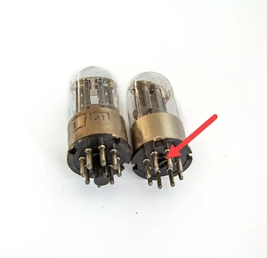 6N8S 6H8C 6SL7 Matched Pair MELZ Metal Base Military (Defected KEY) - Picture 1 of 4