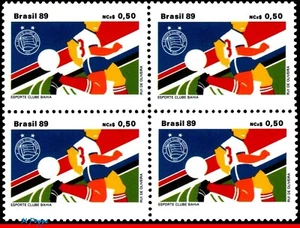 2226 BRAZIL 1989 BAHIA SPORTS CLUB, FOOTBALL SOCCER, MI# 2335 C-1662, BLOCK MNH - Picture 1 of 2